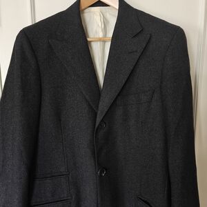 Club Monaco Dark Gray Tweed Men's Overcoat